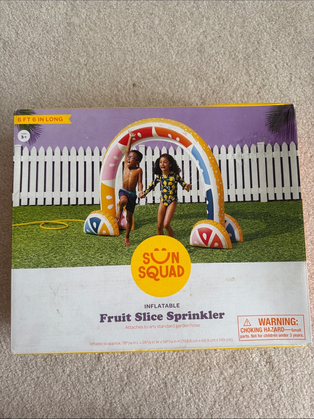 Sun Squad Inflatable Fruit Slice Sprinkler